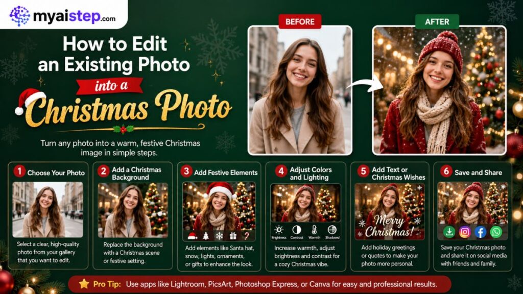 How to Edit an Existing Photo Into a Christmas Photo